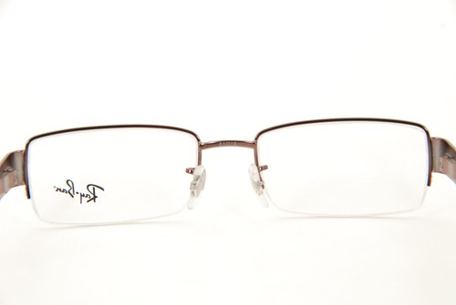 Monturas de gafas Ray Ban RB6167 2511 51 mm marrón beige raras auténticas - Imagen 3 de 12