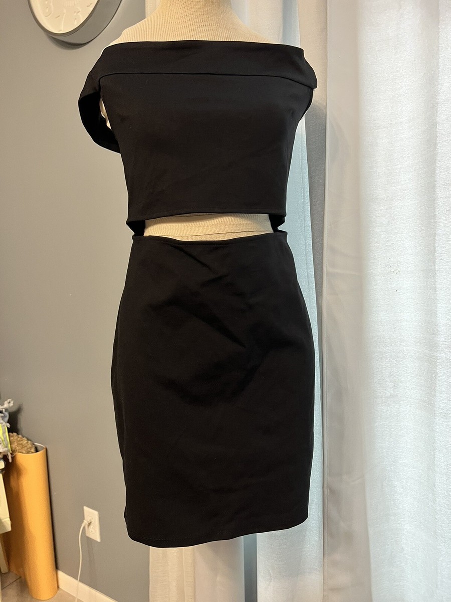 NWT Black Mini Cutout Dress off the shoulder size XLarge Urban Outfitters | eBay NWT Black Mini Cutout Dress off the shoulder size XLarge Urban Outfitters | eBay