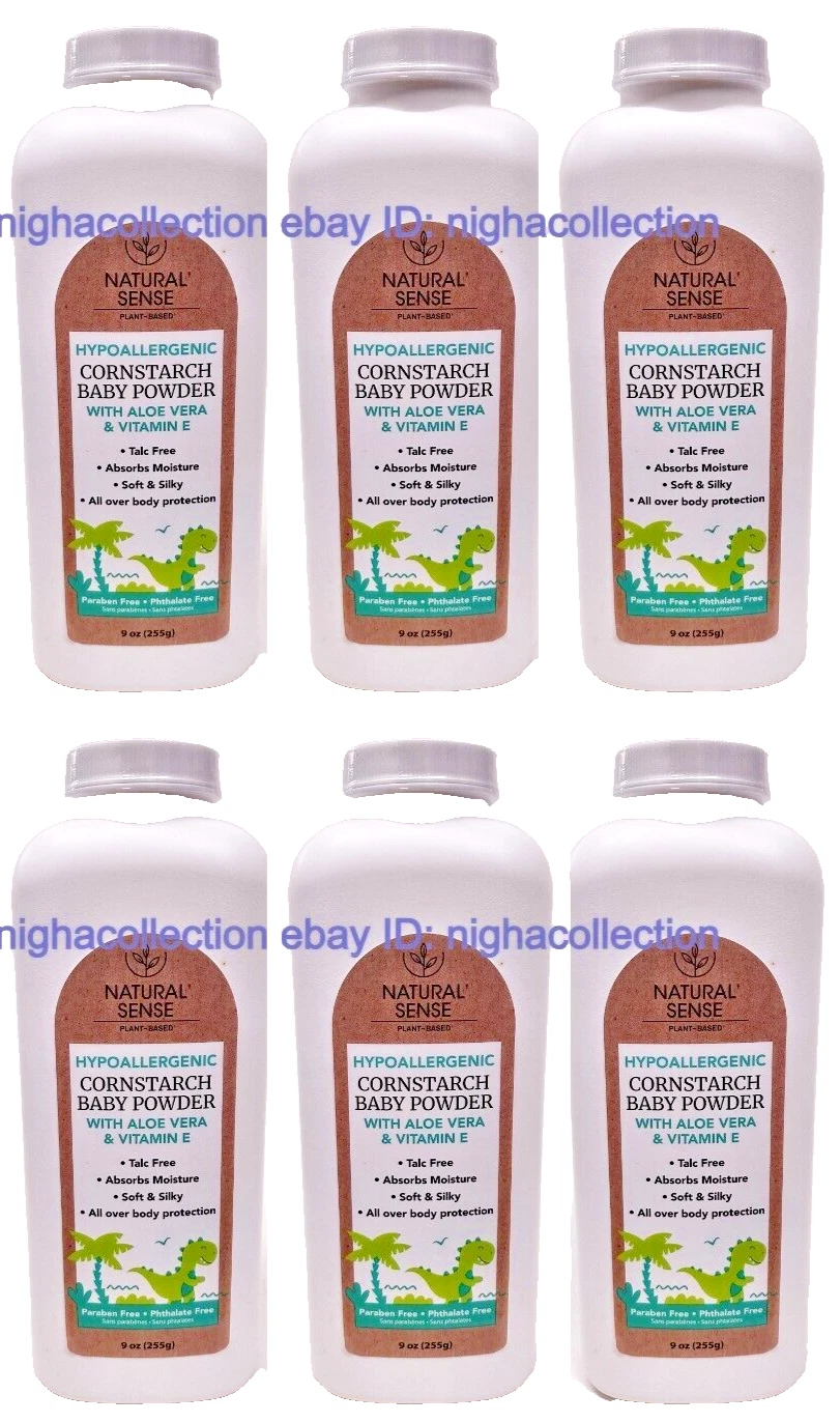 6XHypoallergenic Baby Powder w/ Aloe Vera & Vitamin E Prevent Diaper Rash 9 ozEa
