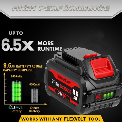 1 ~ 3 x For DEWALT DCB612 Li-ion Battery 9.6AH/12.0AH Capacity 20V / 60V MAX - Picture 10 of 19