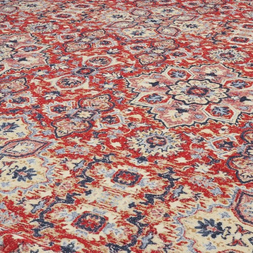 Alhambra Ikat Tapestry Fabric Red | Kilim | Jacquard | Curtains Upholstery - Picture 4 of 7