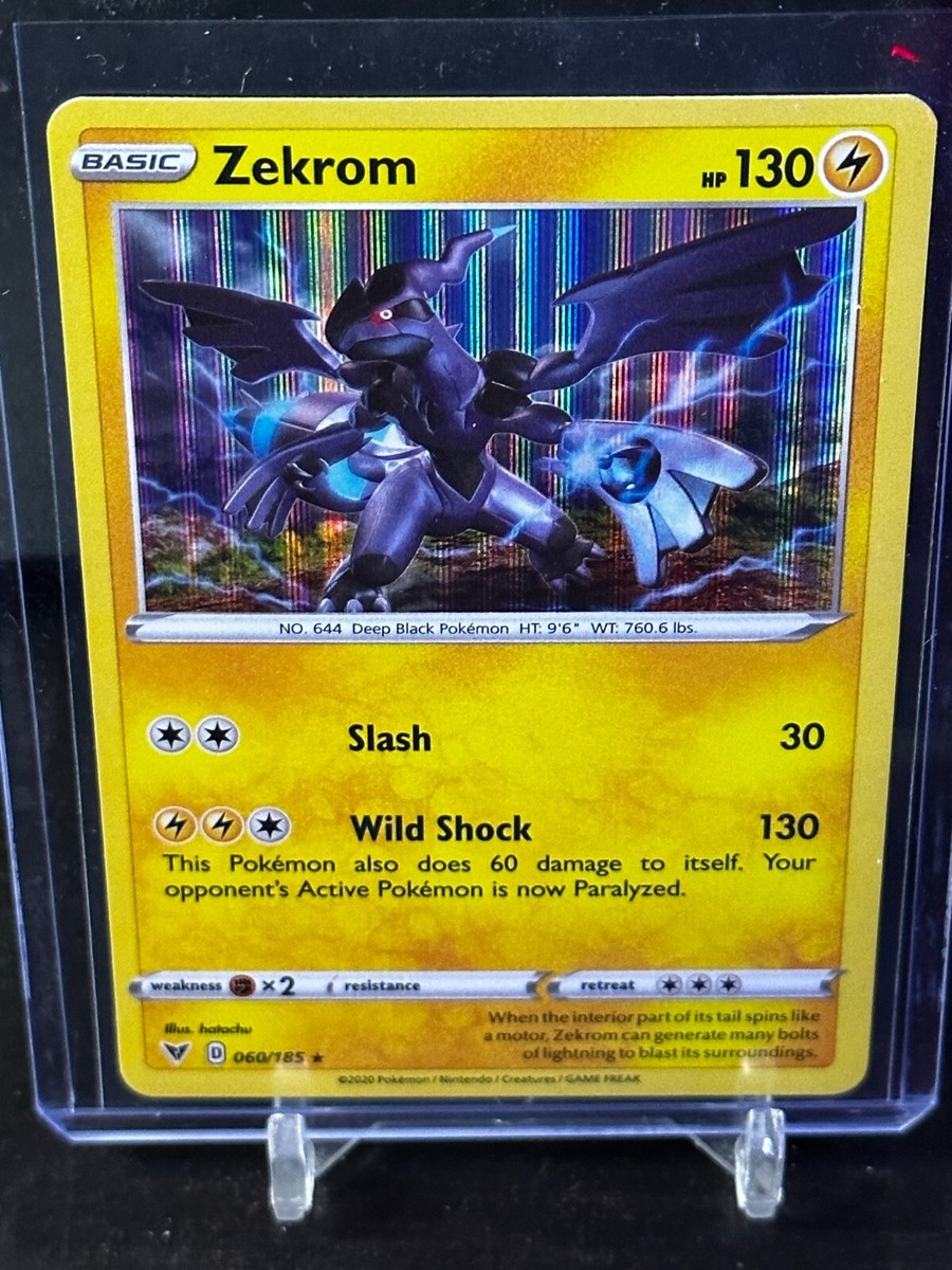 how much is a zekrom pokemon card worth One of the first BWR cards from the upcoming Black Bolt was sold for $1025 on eBay. Obviously it won't keep the same value to the release date. What do you end display Zekrom 060/185 - Vivid Voltage