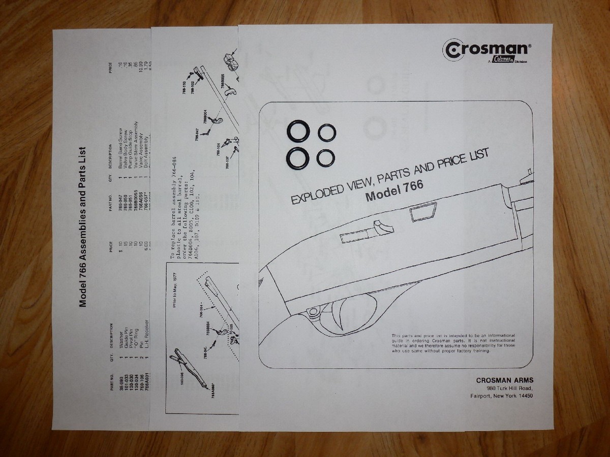 Scope Exploded View Vortex Hunting Rifle Scopes Crosman 760 Rifle Seal Kit (for Pre-1977 ...