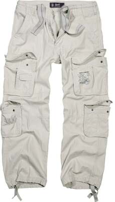 Brandit Cargohose Herren Pure Vintage Trouser altweiß Basics, Casual Wear