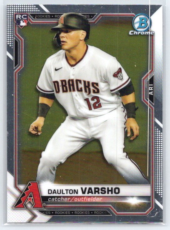 2021 Bowman Chrome Daulton Varsho #95 RC Rookie Arizona Diamondbacks