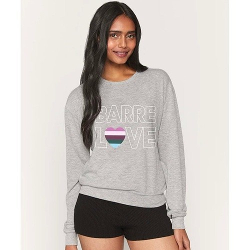 Spiritual Gangster Pure Barre Love Crewneck Savasana Sweatshirt Women’s XS Grey