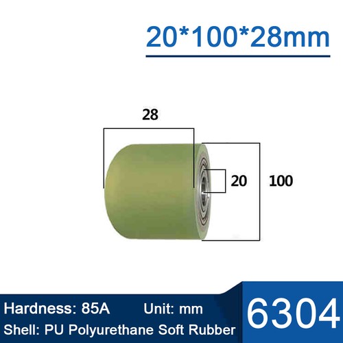 PU Polyurethane Iron Core Roller With Two Bearing Guiding Wheel Flat Belt Idler - Picture 139 of 158