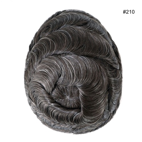 Mens Toupee Human Hairpieces Medium Poly Skin Hair System SKV Express Shipping - Picture 21 of 45