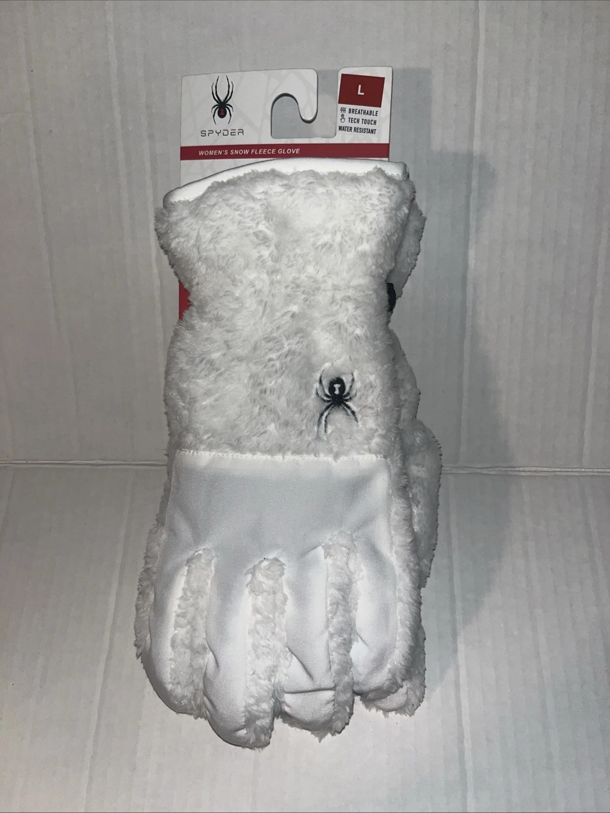 Spyder Fleece Snow Tech Gloves Cream White Women's Large