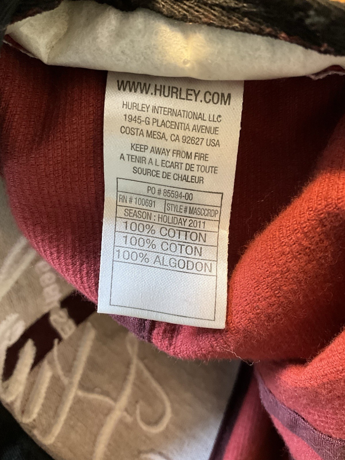 Hurley Script Snapback Hat Corduroy Burgundy Rope… - image 10