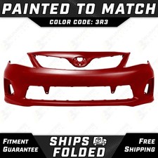 New Painted 3r3 - Red Front Bumper Cover Fascia For 2011-2013 Toyota Corolla