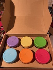 Wee Sprout Baby Food Storage Jars Set of 12, 4oz with Lids, Bright Colors