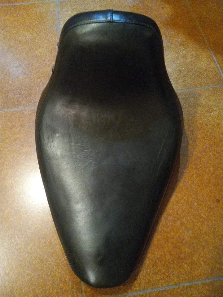 Sillín de asiento de cuero Corbin Hollywood Harley Davidson Softail 84-99 negro Foto 3 de 4