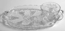 Anchor Hocking Vintage Clear Snack Plate & Punch/Cup Set 6481380