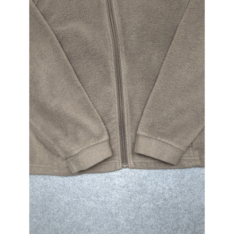 Chaqueta polar Columbia Sportswear juvenil 14/16 cremallera completa cuello falso marrón Foto 3 de 4