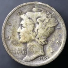 1920-P 10C Mercury Dime VF Nice TONING 90% SILVER (#8352)