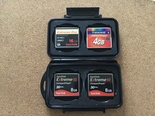 Pellican case with 4 compact flash cards mixed