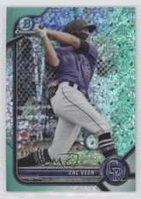 2022 Bowman Chrome Prospects Aqua Mini-Diamond Refractor /125 Zac Veen 0x1