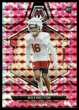2024 Panini Mosaic Camo Pink Prizm Max Melton Rookie Arizona Cardinals #343
