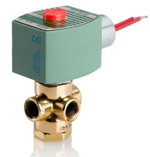 1/4  NPT Asco Red-Hat 8320G176 Brass 3-Way Solenoid Valve
