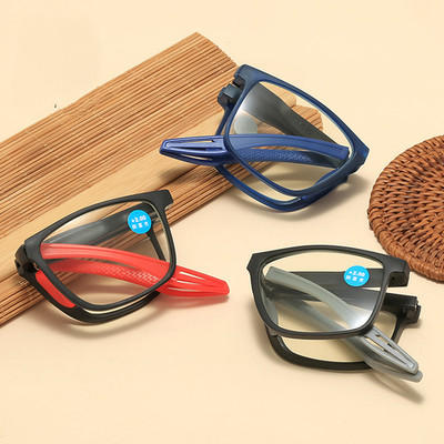 Faltbare Lesebrille, ultraleicht, mit Blaulichtfilter für Senioren