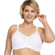 Bali Women's Flower Underwire Bra DF0180 White 38DD NWT
