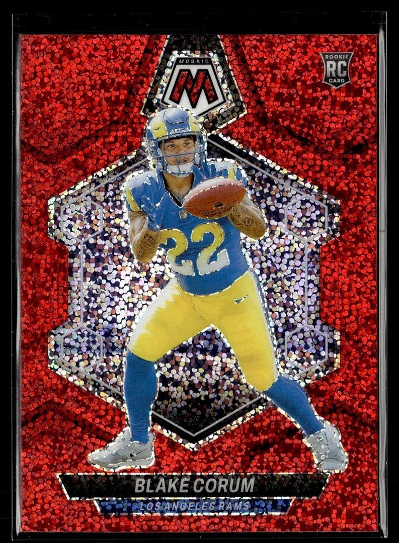 2024 MOSAIC RED SPARKLE ROOKIE 368 Blake Corum Los Angeles Rams