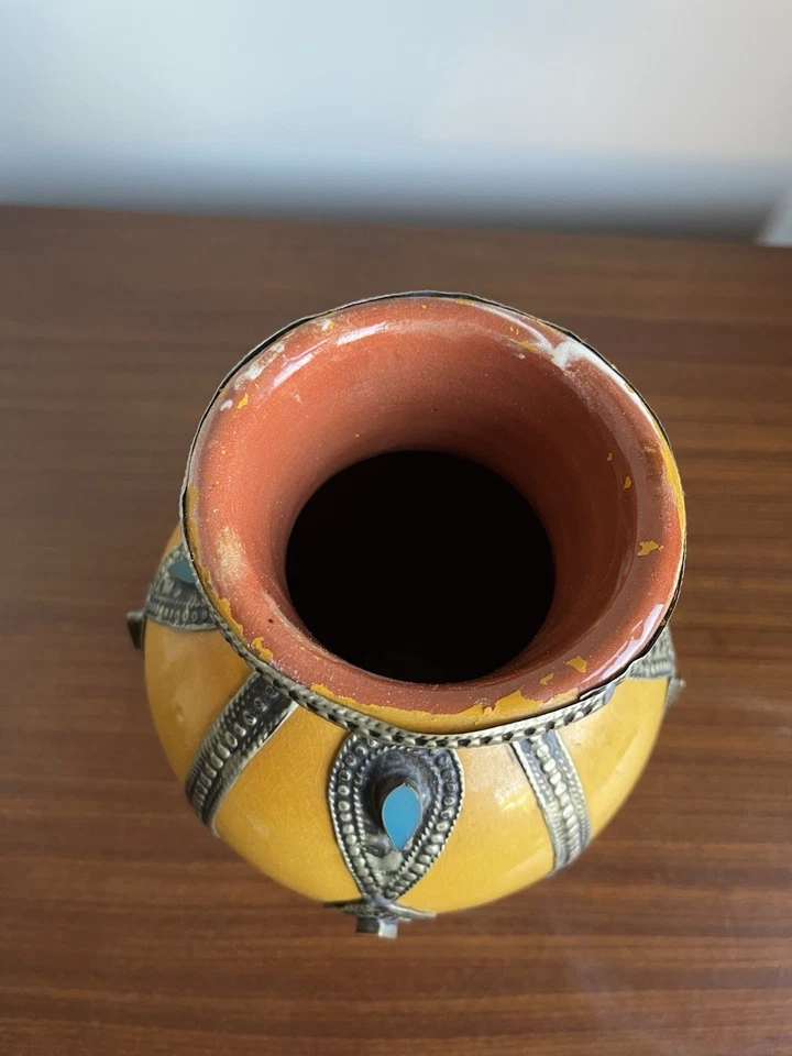 Traditional Moroccan Safi Vase • Jewelled • Hand Made • Vase • - Image 4 of 4