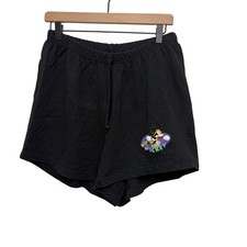 Mickey Unlimited Disney Vintage 90s Black Cotton Sweat Shorts Womens Large