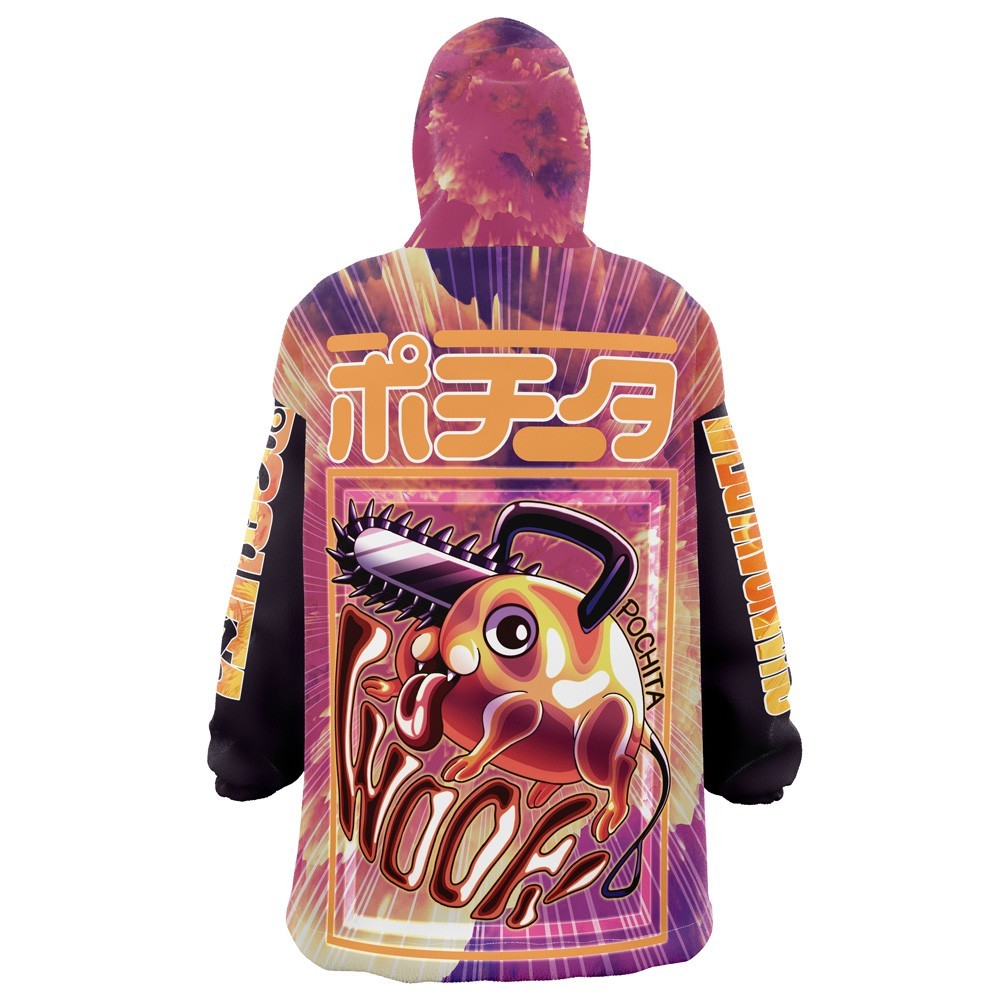 Pochita Chainsaw Man Streetwear Oversized Blanket Hoodie | eBay