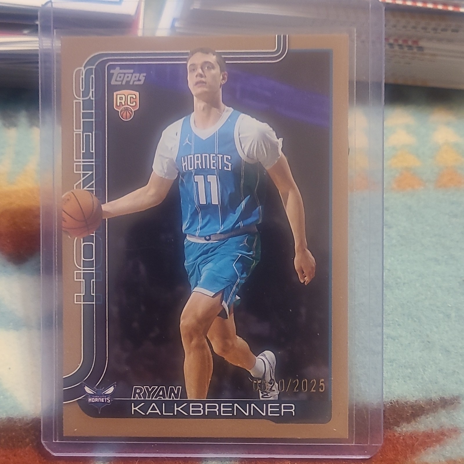 Ryan Kalkbrenner 2025-26 Topps Gold Rookie #234 Charlotte Hornets NBA /2025