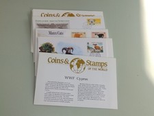 (8699) 4 WORLD COIN AND STAMP COVERS