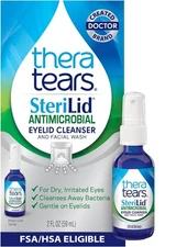 TheraTears SteriLid Antimicrobial Eyelid Cleanser and Face Wash, for Eye Care, 2