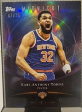Karl Anthony Towns 2025-26 Topps Midnight /75 Dusk Refractor Knicks #9