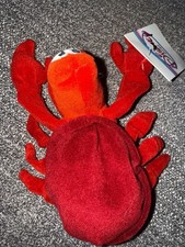Vintage Disney Store The Little Mermaid Sebastian Crab Bean Bag Plush Toy with T
