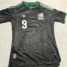 adidas Mexico Soccer Jersey Raúl #9 Black Green White National Team