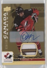 2017 Upper Deck Team Canada Juniors Premium Materials /199 Akil Thomas Auto 03z4