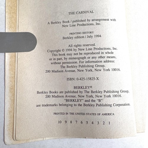 Rare 1994 The Carnival FRIDAY THE 13th Slasher Horror Novel, Eric Morse, 1st/1st - Picture 5 of 5