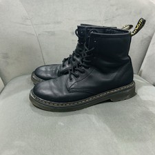 Dr. Martens Junior 1460 Softy Leather Boots Black Zip/Lace Up Boys 4 Girls 5 US