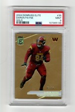 2024 Donruss Elite Football - Daron Payne - #35 - Gold - 03 of 10 - PSA MINT 9