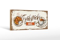 Holzschild Hinweis 27X10 Cm FrüHstüCksecke Deko Schild