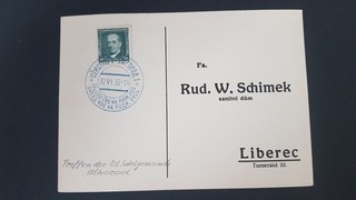 Tschechoslowakei PK nach Liberec 1936 SSt. Ushozod Treffen Sokolgemeinde