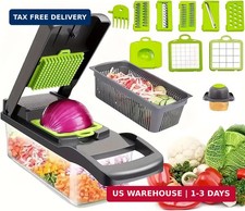 14-in-1 Vegetable Chopper with Container, Manual Onion Cutter, non-electric Food