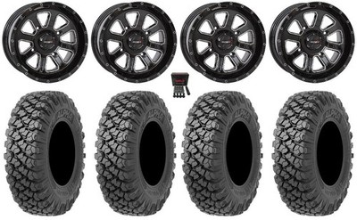 System 3 ST-4 14'' Wheels Black 30'' Alpha Tires Honda Pioneer 1000 / Talon