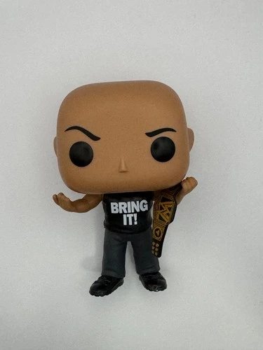 NO BOX - Funko POP! WWE - The Rock with Championship Belt Vinyl Figure #91 Enter