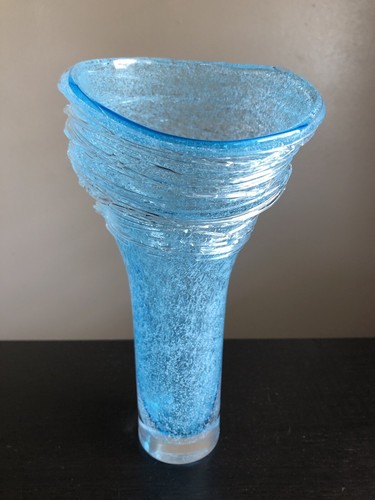 SIGNED Simone Cenedese Italian Murano Four Seasons Threaded Art Glass Vase - Picture 7 of 12