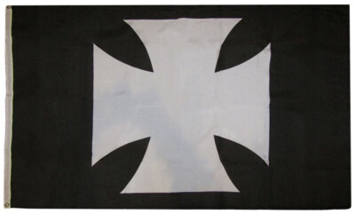 3x5 German Iron ENSIGN Maltese Black Background 3'x5' Polyester Flag Banner