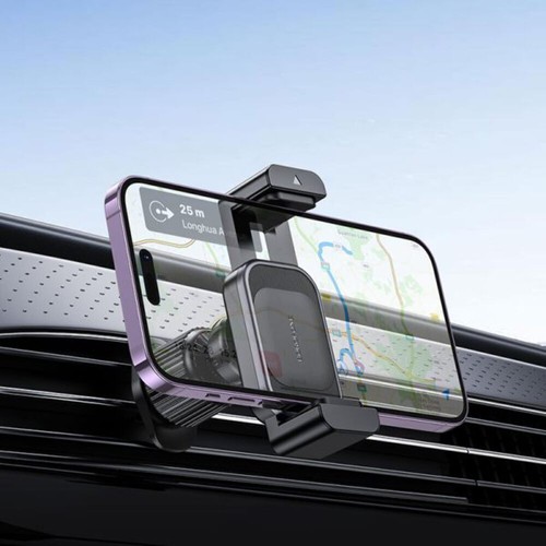 BOROFONE BH106 Ascend pull clip car holder(air outlet) - black metal gray - Picture 4 of 9