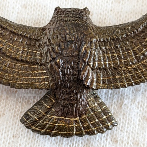 Signed Cavin Richie Great Horned Owl Lost Wax Bronze Casting Pendant Necklace - Picture 5 of 13