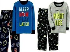 Carter's Toddler Boy's 2 Pc Fleece Pajama Set NWT Size 3T Sports or Space